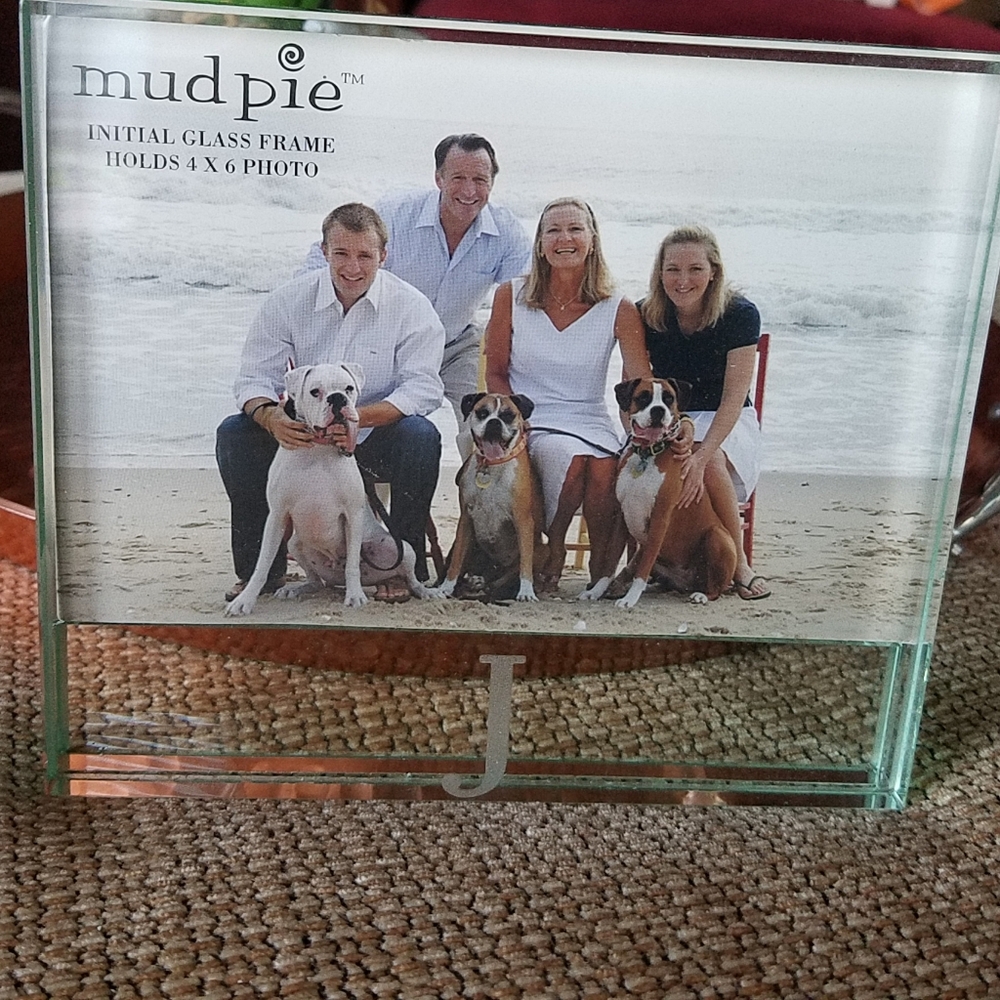 Heavy glass photo frame